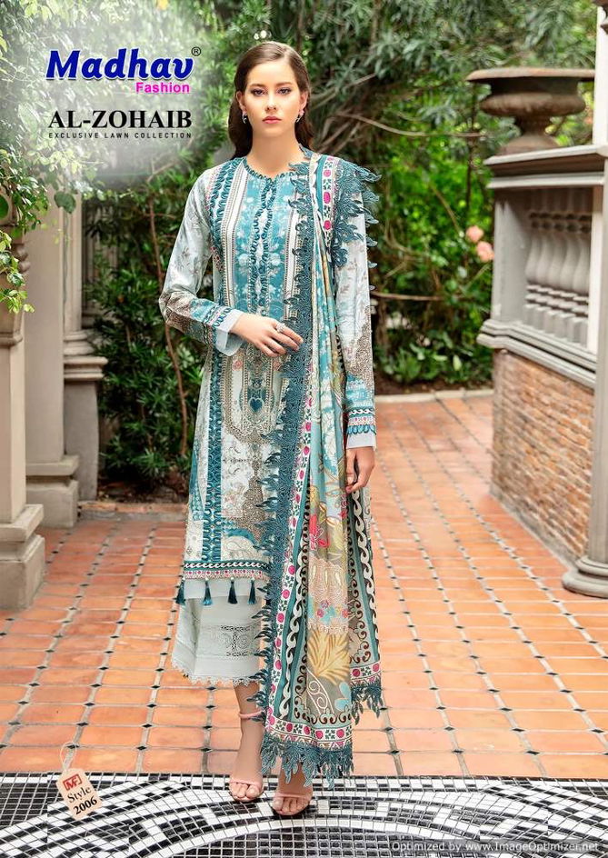 Al Zohaib Vol 2 Madhav Cotton Printed Pakistani Readymade Suits Wholesale Market Surat
